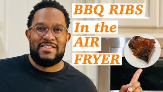 Mouthwatering BBQ RIBS in the AIR FRYERribs cooking airfryer [upl. by Tsiuqram669]