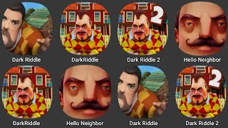 Dark Riddle vs Hello Neighbor vs Dark Riddle Classic vs Dark Riddle 2 vs Hello Neighbor 2 [upl. by Nyleuqaj]