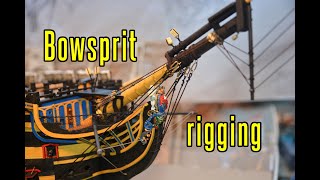 HMS Victory  part 66 Bowsprit Rigging [upl. by Eiduj]