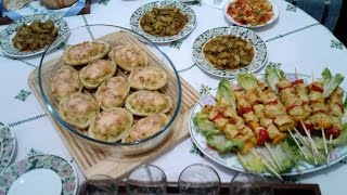 Pomme de terre au fourbrochettes de dinde au yaourt الديك الرومي بطاطس في الفرن وقطبان [upl. by Paza]