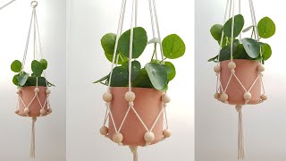 🍀DIY PORTAMACETAS de MACRAME paso a paso PRINCIPIANTES  DIY Macrame Plant Hanger for Beginners [upl. by Anitneuq185]