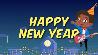 Happy New Year Song With Lyrics  Children First TV  Pre K  Kindergarten  Music  Dancing [upl. by Gerianna]