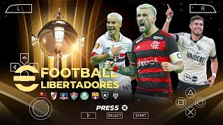 NOVO EFOOTBALL PES 2024 LIBERTADORES PPSSPP ANDROID COM NARRAÃ‡ÃƒO PORTUGUES [upl. by Analim]