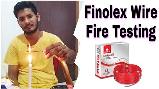 Finolex Wire Fire Testing ll Finolex Wire Details ll Finolex Wire Price List [upl. by Ellga168]