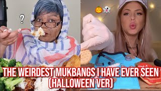 the WEIRDEST mukbangs i have ever seen halloween costume ver [upl. by Joachima]