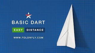 ✈ The Easy and Classic Paper Airplane  The Basic Dart  Fold N Fly [upl. by Nimra]