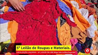 5º Leilão de Roupas e Materiais [upl. by Tniassuot]