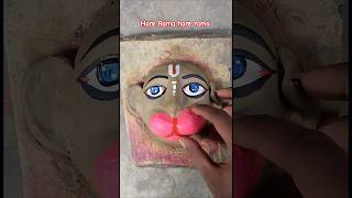 Hare rama trending songsHanuman clay idol making clayart trendingsong clay [upl. by Hsiri]