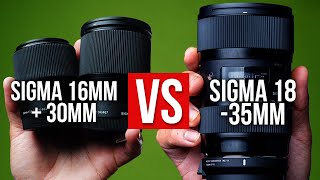 Sigma 16  30mm F14 vs Sigma 1835mm F18  Lens Comparison [upl. by Anawk73]