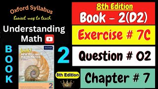 D2 Math Book Chapter 7 Exercise 7C Question  02  Direct and Inverse proportion  8th Edition [upl. by Cianca]