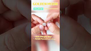 Meet Golden Moon flower shaped surgical steel belly ring piercing bellyrings bodypiercing [upl. by Codee351]