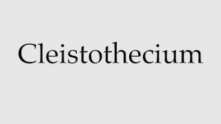 How to Pronounce Cleistothecium [upl. by Teador]