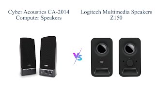 Cyber Acoustics CA2014 vs Logitech Z150 Computer Speakers Comparison 🎧🔊 [upl. by Euqinad]