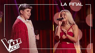 Lola Índigo y Rafael Mateo canta quotMala suertequot  La Final  La Voz Kids Antena 3 2024 [upl. by Ardath]