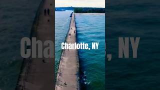 Ontario Beach Park Pier • Charlotte NY • 4k Drone Tour [upl. by Ttenaej934]