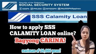 How to apply SSS CALAMITY LOAN online for Bagyong Carina 2024 update [upl. by Anitsirhk]