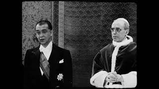 President Juscelino Kubitschek of Brazil is received and blessed by Pope Pius XII 1956 HD [upl. by Jordain]