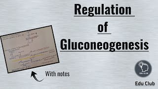 Regulation of Gluconeogenesis  Carbohydrate metabolism  Biochemistry [upl. by Annabella]