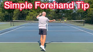 One Simple Tip For Better Forehands Tennis Technique Explained [upl. by Sarette]