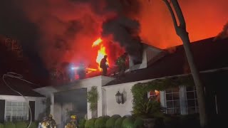 Cara Delevingnes LA home catches fire [upl. by Whang]