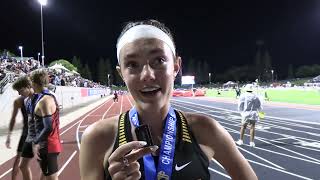 Sadie Engelhardt CIF State Girls 1600 Meter Run Champion and meet record holder [upl. by Aileek]