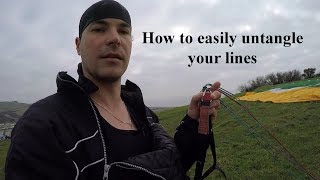 Paragliding tutorial 3 How to easily untangle your lines [upl. by Riordan651]