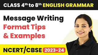 Message Writing Format  Message Writing Tips  Message Writing Examples  Class 48 English Grammar [upl. by Rheba]