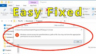 FIXED Windows Cannot Access the Specified Device Path or File [upl. by Solotsopa]