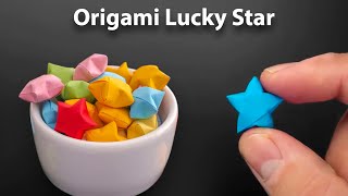 Origami Lucky Star  How to fold [upl. by Vinna]