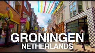 4K Groningen Netherlands I Martini Tower to Groninger Museum Walking Tour [upl. by Auhs]