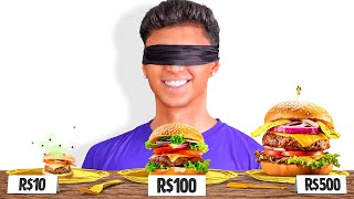 PROVANDO AS COMIDAS MAIS BARATAS vs MAIS CARAS DO IFOOD [upl. by Croix]