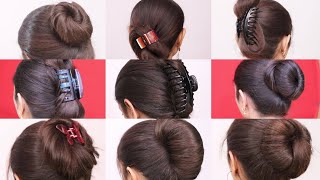 Cute simple hair style girl everyday  self hair style girl for long hair  big claw clip hairstyles [upl. by Garibald]