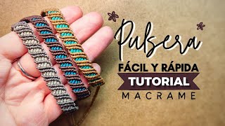 🔰 Cómo hacer PULSERA de HILO 2 Colores Fácil y Rápida Paso a Paso  DIY Easy Macrame Bracelet 57 [upl. by Tilly]