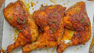 Sazon Baked Chicken Leg Quarters  Juicy Sazon Oven Baked Chicken recipe [upl. by Columbus]