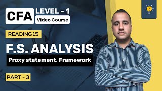 CFA level 1  Proxy statement  framework  Financial statement analysis  skillhollistic [upl. by Yngad497]