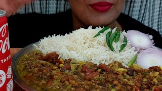 mukbang eating onion rajma chawal coke asmr trending food indianmukbung youtube [upl. by Assena2]