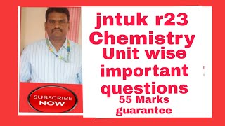 Jntuk  Btech R23 chemistry unit wise important questions For semister exams [upl. by Oster]