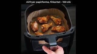 Airfryer Papirforme  Firkantet 100stk Scandinavian Collection [upl. by Aihsenet]