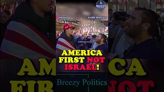 A Trump Supporter Confronts an Israeli 🔥🔥 palestine israel usa trump2024 politics america uk [upl. by Lleira]