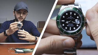 VERY RARE ROLEX SUBMARINER KERMIT Investment Grade Rolex 16610LV [upl. by Anneehs]