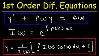 First Order Linear Differential Equations [upl. by Hamirak]