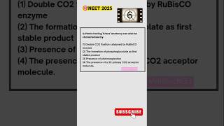 Question from PHOTOSYNTHESIS IN HIGHER PLANTSneet2025ncertbotanypracticeneetprepstudyshorts [upl. by Blackmore]