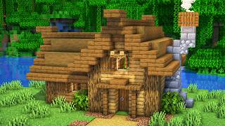 Minecraft How To Build a Small Survival House  Small Survival House Tutorial [upl. by Nedyaj]