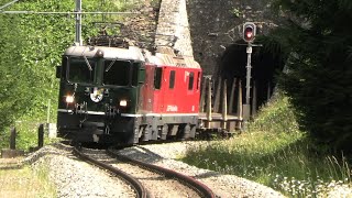 Rhätische Bahn  Grün und Chrom  Güterzüge am Albula Juli 2024 [upl. by Asle]