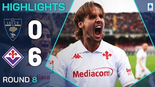 LECCEFIORENTINA 06  HIGHLIGHTS  Huge win for Fiorentina  Serie A 202425 [upl. by Anewor765]