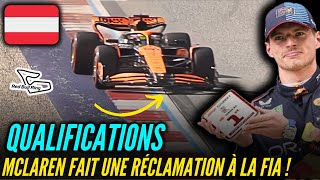 QUALIFICATIONS  MCLAREN FAIT UNE RÉCLAMATION À LA FIA POUR PIASTRI   RÉSUMÉ GRAND PRIX AUTRICHE [upl. by Ambrogio287]