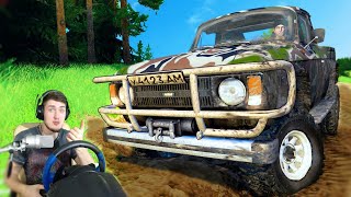 СПАСАЕМ ДЕДА ИЗ БОЛОТА  RP в SPINTIRES  РУЛЬ [upl. by Inoj]