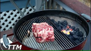 Beef Rib Roast on the Weber Charcoal Grill [upl. by Hersh33]