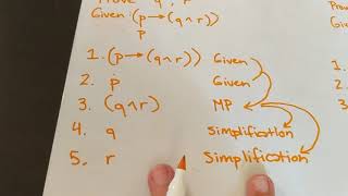 Proofs with Rules of Inference 1 Propositional Logic for Linguists 15 [upl. by Wieren]