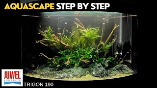 AQUASCAPING Tutorial  JUWEL Trigon 190 AQUARIUM [upl. by Aliel]